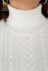 14GG Corespun Produced Knitwear Sweater Turtleneck Women's Clothing Manufacturer - 30242 | Real Textile - Thumbnail