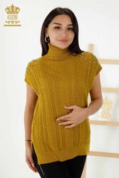 14GG Corespun Produced Knitwear Sweater Turtleneck Women's Clothing Manufacturer - 30242 | Real Textile - Thumbnail