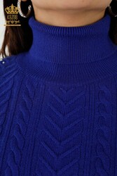 14GG Corespun Produced Knitwear Sweater Turtleneck Women's Clothing Manufacturer - 30242 | Real Textile - Thumbnail