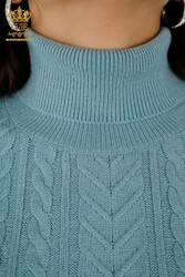 14GG Corespun Produced Knitwear Sweater Turtleneck Women's Clothing Manufacturer - 30242 | Textiles reales - Thumbnail