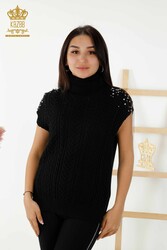 14GG Corespun Produced Knitwear Sweater Turtleneck Women's Clothing Manufacturer - 30242 | Textiles reales - Thumbnail