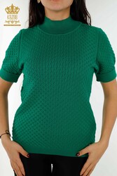 14GG Corespun Produced Knitwear Stand Up Collar Ropa de mujer Fabricante - 30119 | Textiles reales - Thumbnail