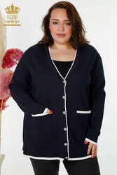 14GG Prodotto in viscosa Elite Cardigan in maglia con bottoni in madreperla Produttore di abbigliamento femminile - 30148 | Tessuto reale - Thumbnail