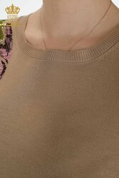 14GG Produced Viscose Elite Knitwear - Crew Neck - Women's Clothing - 16939 | Real Textile - Thumbnail