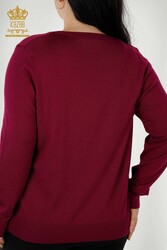 14GG Produced Viscose Elit Knitwear Basic Logo Women's Clothing - 30181 | Real Textile - Thumbnail