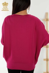 14GG Produced Viscose Elite Knitwear - Basic - With Logo -Women's Clothing - 30241 | Real Textile - Thumbnail