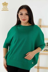 14GG Produced Viscose Elite Knitwear - Basic - With Logo -Women's Clothing - 30241 | Real Textile - Thumbnail