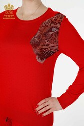 14GG Produced Viscose Elite Knitwear Tracksuit Suit Tiger Pattern Women's Clothing Manufacturer - 16525 | Real Textile - Thumbnail