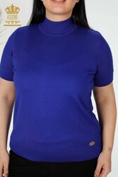 14GG Produced Viscose Elite Knitwear Ropa de mujer con cuello alzado - 16168 | Textiles reales - Thumbnail