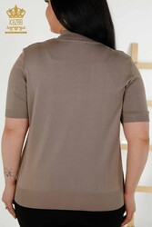 14GG Produced Viscose Elite Knitwear Ropa de mujer con cuello alzado - 16168 | Textiles reales - Thumbnail