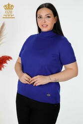 14GG Produced Viscose Elite Knitwear Standing Collar Women's Clothing - 16168 | Real Textile - Thumbnail