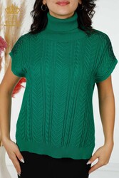 14GG Produced Viscose Elite Knitwear Sweater Stone Embroidered Women's Clothing Manufacturer - 30097 | Real Textile - Thumbnail