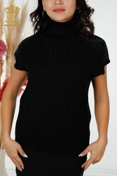 14GG Produced Viscose Elite Knitwear Sweater Piedra bordada Fabricante de ropa de mujer - 30097 | Textiles reales - Thumbnail