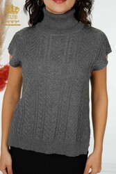 14GG Produced Viscose Elite Knitwear Sweater Piedra bordada Fabricante de ropa de mujer - 30097 | Textiles reales - Thumbnail