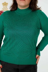 14GG Produit Viscose Elite Knitwear Stone Brodé Fabricant de vêtements pour femmes - 30018 | Vrai textile - Thumbnail