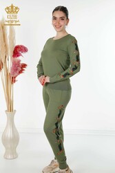 14GG Produit Viscose Elite Knitwear Survêtement Costume Broderie florale Fabricant de vêtements pour femmes - 16528 | Vrai textile - Thumbnail