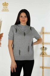 14GG Product Viscose Elite Knitwear Col montant Fabricant de vêtements pour femmes - 16929 | Vrai textile - Thumbnail