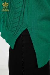 14GG Produzierter Viskose-Elite-Strickpullover. Steinbestickter Damenbekleidungshersteller - 30097 | Echtes Textil - Thumbnail