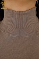 14GG Produzierte Viskose Elite Strickwaren - Rollkragenpullover - Hersteller von Damenbekleidung - 11122 | Echtes Textil - Thumbnail