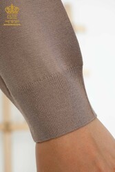 14GG Produzierte Viskose Elite Strickwaren - Rollkragenpullover - Hersteller von Damenbekleidung - 11122 | Echtes Textil - Thumbnail