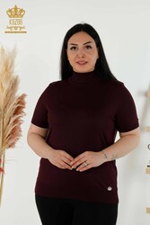 14GG Produzierte Viskose-Elite-Strickwaren mit Stehkragen für Damen – 16168 | Echtes Textil - Thumbnail