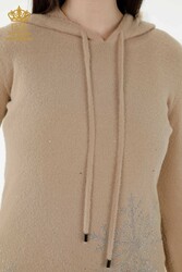 Knitwear Hoodie Made of Angora Yarn Women's Clothing Manufacturer - 40003 | Real Textile - Thumbnail