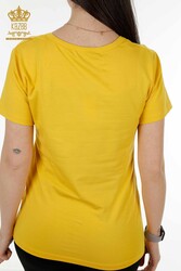 Realizzato con Tessuto in Viscosa Blusa - Manica Corta - Abbigliamento Donna - 79177 | Tessuto reale - Thumbnail