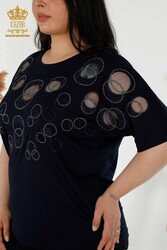 Blusa de Tela Viscosa Fabricante de Ropa de Mujer Bordado Piedra - 79094 | Textiles reales - Thumbnail