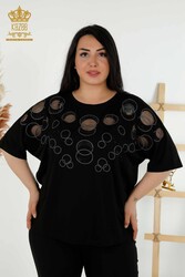 Blusa de Tela Viscosa Fabricante de Ropa de Mujer Bordado Piedra - 79094 | Textiles reales - Thumbnail