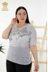 Blusa Prodotta con Tessuto in Viscosa Colletto Ciclismo Abbigliamento Donna - 79125 | Tessuto reale - Thumbnail