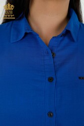 Shirt Cuff-Button Detailed Women's Clothing Manufacturer with Cotton Lycra Fabric - 20403 | Real Textile - Thumbnail