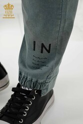 Produttore di Abbigliamento Donna con Elastico in Vita Pantalone Prodotto con Maglia in Lycra - 3676 | Tessuto reale - Thumbnail