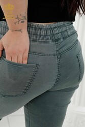 Fabricant de vêtements pour femmes avec des pantalons à taille élastique fabriqués avec du lycra tricoté - 3676 | Vrai textile - Thumbnail