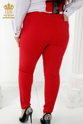 Realizzato con Lycra lavorato a maglia - Jeans - Cintura - Produttore di abbigliamento femminile - 3468 | Tessuto reale - Thumbnail