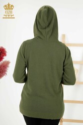 Maglieria Felpa con cappuccio in filato d'angora Produttore di abbigliamento femminile - 40003 | Tessuto reale - Thumbnail