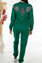 Scuba and Two Yarn Tracksuit Suit Stone Embroidered Zipper Patterned Women's Clothing - 17493 | Real Textile - Thumbnail