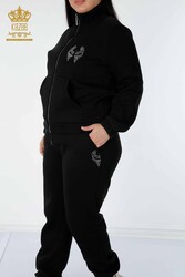 Scuba and Two Yarn Tracksuit Suit Angel Wing Pattern Women's Clothing Manufacturer - 17466 | Real Textile - Thumbnail