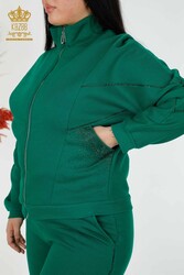 Scuba and Two Yarn Tracksuit Suit Zippered Women's Clothing Manufacturer - 17470 | Real Textile - Thumbnail