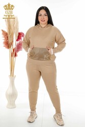 Scuba and Two Yarn Tracksuit Suit Hooded Women's Clothing Manufacturer - 16501 | Real Textile - Thumbnail