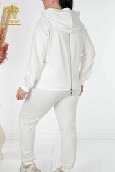 Scuba and Two Yarn Tracksuit Suit Hooded Women's Clothing Manufacturer - 17480 | Real Textile - Thumbnail