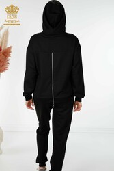 Scuba and Two Yarn Tracksuit Suit Hooded Women's Clothing Manufacturer - 17480 | Real Textile - Thumbnail