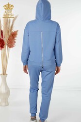 Scuba and Two Yarn Tracksuit Suit Hooded Women's Clothing Manufacturer - 17480 | Real Textile - Thumbnail