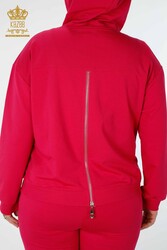 Scuba and Two Yarn Tracksuit Suit Hooded Women's Clothing Manufacturer - 17480 | Real Textile - Thumbnail