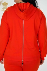 Scuba and Two Yarn Tracksuit Suit Hooded Women's Clothing Manufacturer - 17483 | Real Textile - Thumbnail