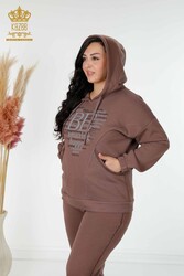 Scuba and Two Yarn Tracksuit Suit Hooded Women's Clothing Manufacturer - 17469 | Real Textile - Thumbnail