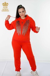 Scuba and Two Yarn Tracksuit Suit Hooded Women's Clothing Manufacturer - 17481 | Real Textile - Thumbnail