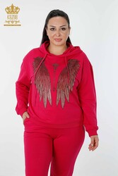 Scuba and Two Yarn Tracksuit Suit Hooded Women's Clothing Manufacturer - 17481 | Real Textile - Thumbnail