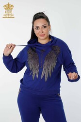 Scuba and Two Yarn Tracksuit Suit Hooded Women's Clothing Manufacturer - 17481 | Real Textile - Thumbnail