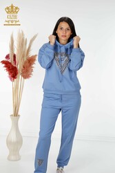 Scuba and Two Yarn Tracksuit Suit Hooded Women's Clothing Manufacturer - 17484 | Real Textile - Thumbnail