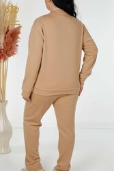 Scuba and Two Yarn Tracksuit Suit Stone Embroidered Women's Clothing Manufacturer - 17487 | Real Textile - Thumbnail